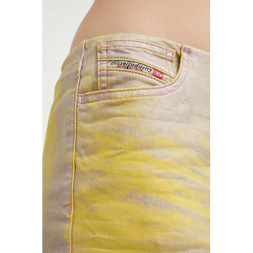 Diesel spódnica jeansowa kolor żółty midi prosta Diesel 27 ANSWEAR.com