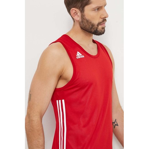 adidas Performance t-shirt treningowy dwustronny 3G Speed kolor czerwony DY6595 ze sklepu ANSWEAR.com w kategorii T-shirty męskie - zdjęcie 168375395