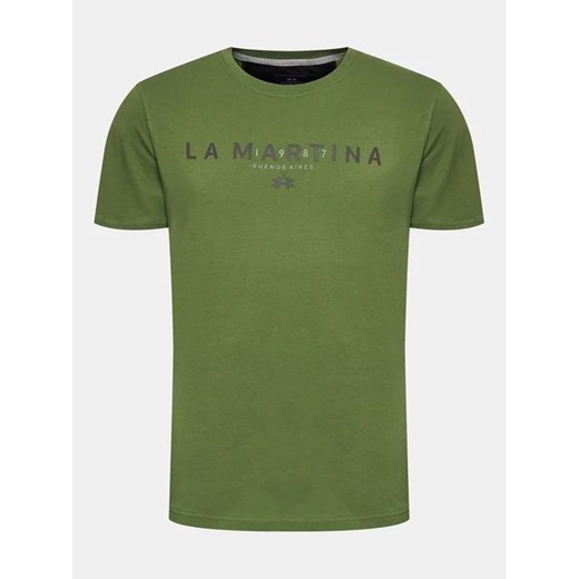 La Martina T-Shirt WMR005 JS206 Zielony Regular Fit La Martina 3XL okazja MODIVO