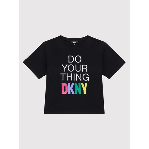 DKNY T-Shirt D35S31 M Czarny Relaxed Fit ze sklepu MODIVO w kategorii Bluzki dziewczęce - zdjęcie 168378947