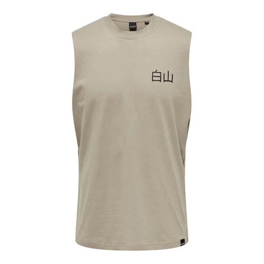 Only & Sons Tank top 22026088 Beżowy Relaxed Fit Only & Sons L promocyjna cena MODIVO