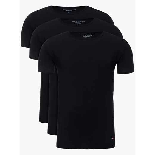Tommy Hilfiger Komplet 3 t-shirtów Essential 2S87905187 Czarny Regular Fit Tommy Hilfiger S wyprzedaż MODIVO