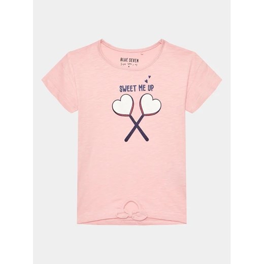 Blue Seven T-Shirt 702267 X Różowy Regular Fit ze sklepu MODIVO w kategorii Bluzki dziewczęce - zdjęcie 168381025