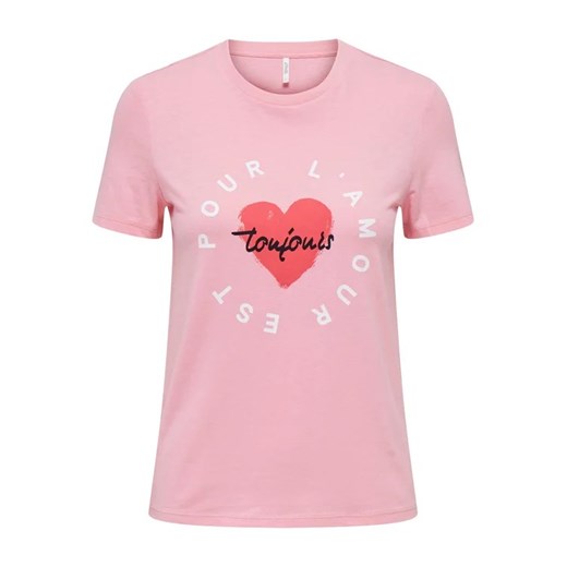 ONLY T-Shirt 15266625 Różowy Regular Fit XS okazja MODIVO