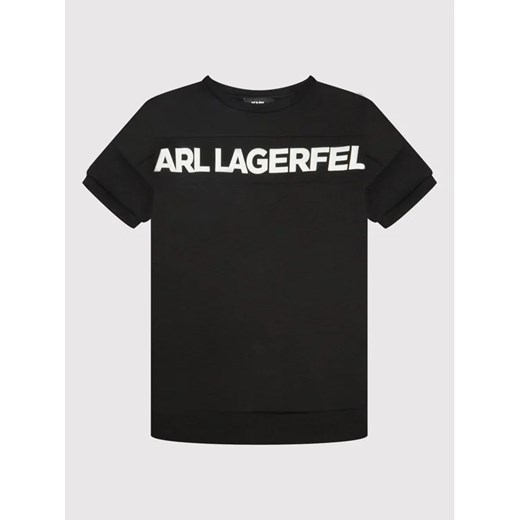 Karl Lagerfeld Kids Sukienka codzienna Z12206 M Czarny Relaxed Fit 5Y wyprzedaż MODIVO