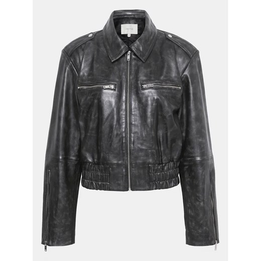 Gestuz Kurtka skórzana Gemma 10908766 Czarny Relaxed Fit Gestuz 34 MODIVO