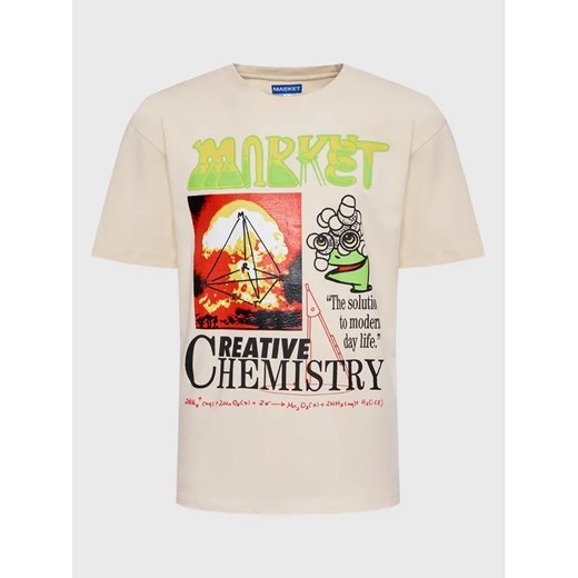 Market T-Shirt Chemistry 399001242 Écru Regular Fit ze sklepu MODIVO w kategorii T-shirty męskie - zdjęcie 168383126