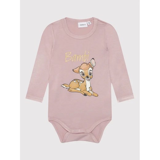 NAME IT Body dziecięce DISNEY 13198662 Różowy Regular Fit Name It 50 MODIVO