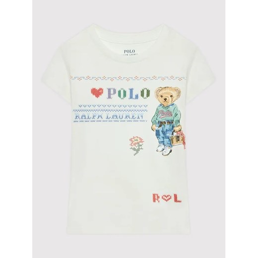 Polo Ralph Lauren T-Shirt 310869533001 Biały Regular Fit Polo Ralph Lauren 3M MODIVO okazja
