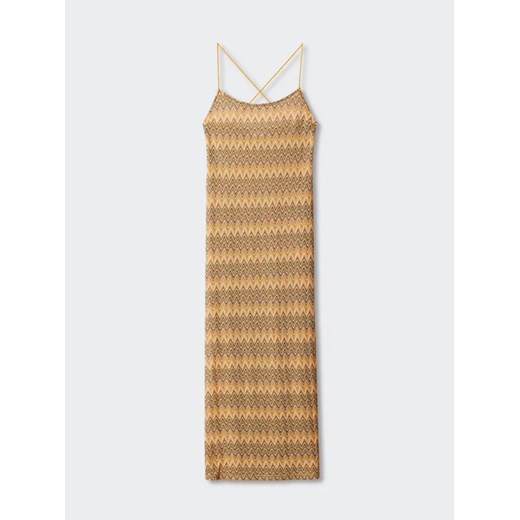 Mango Sukienka letnia Serra 57012888 Żółty Slim Fit Mango XL MODIVO wyprzedaż