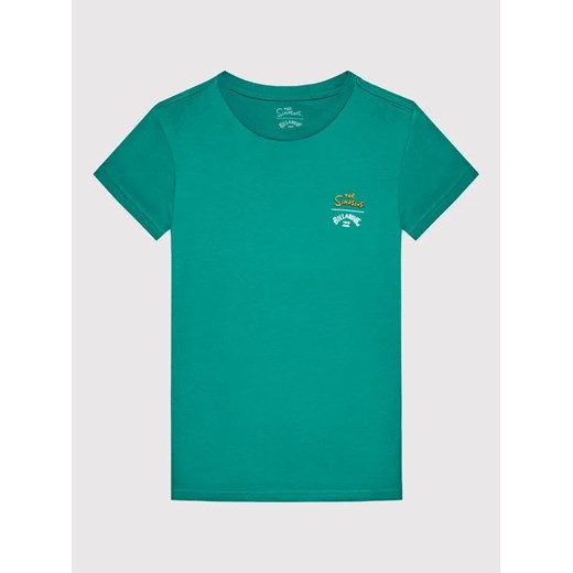 Billabong T-Shirt SIMPSONS Family Arch A2SS04 BIW0 Zielony Regular Fit Billabong 8Y okazja MODIVO