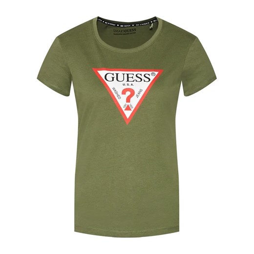 Guess T-Shirt Original W1YI1B I3Z11 Zielony Boxy Fit Guess XS okazja MODIVO
