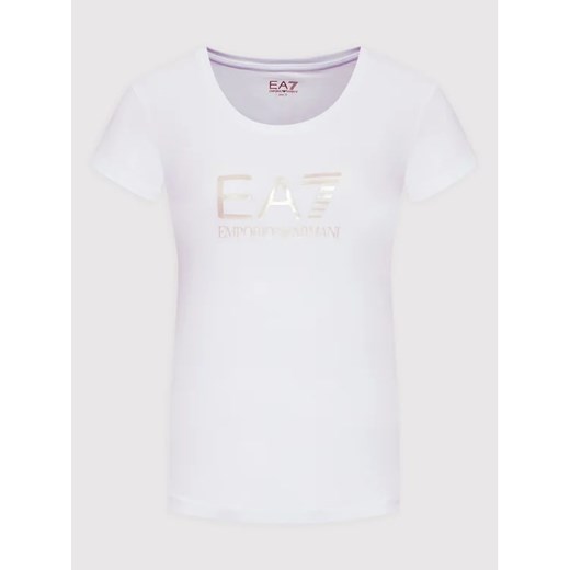 EA7 Emporio Armani T-Shirt 8NTT63 TJ12Z 0101 Biały Regular Fit M MODIVO