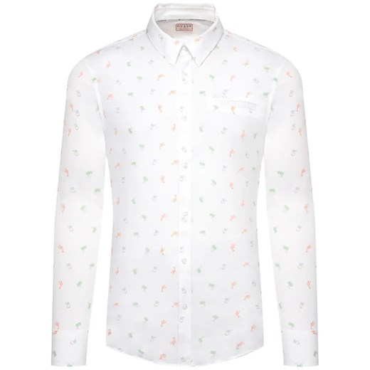 Guess Koszula Ls Sunset Shirt M02H20 W8BX0 Biały Slim Fit Guess S MODIVO promocja