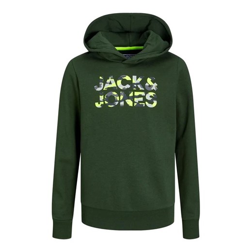 Jack&Jones Junior Bluza 12237172 Zielony Regular Fit ze sklepu MODIVO w kategorii Bluzy chłopięce - zdjęcie 168385836
