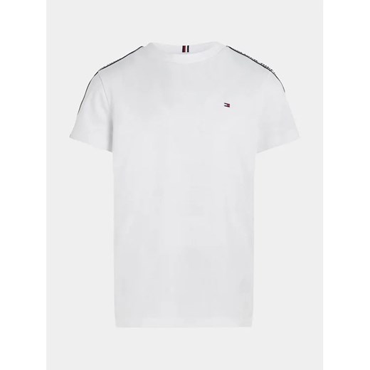 Tommy Hilfiger T-Shirt Tape KB0KB08782 S Biały Regular Fit Tommy Hilfiger 8Y okazyjna cena MODIVO