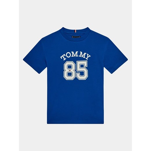 Tommy Hilfiger T-Shirt Mesh Varsity Tee S/S KB0KB08683 Niebieski Regular Fit ze sklepu MODIVO w kategorii T-shirty chłopięce - zdjęcie 168387607