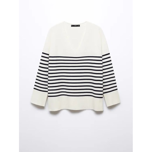 Mango Sweter Tortugav 57013810 Écru Oversize Mango S wyprzedaż MODIVO