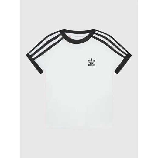 adidas T-Shirt acidolor 3 Stripes HK0265 Biały Relaxed Fit ze sklepu MODIVO w kategorii T-shirty chłopięce - zdjęcie 168388336