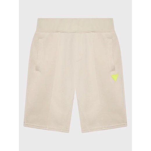 Guess Szorty sportowe L3RD04 KBIH2 Beżowy Regular Fit Guess 12Y MODIVO