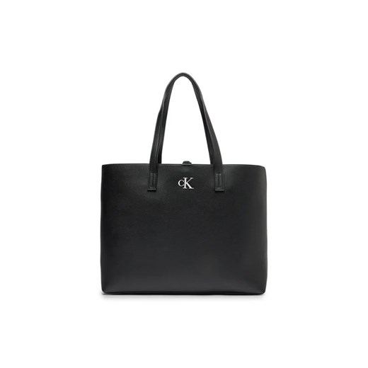 Calvin Klein Jeans Torebka Minimal Monogram Slim Tote34 K60K611501 Czarny ze sklepu MODIVO w kategorii Torby Shopper bag - zdjęcie 168389535