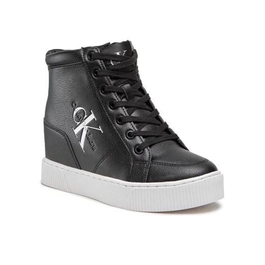 Calvin Klein Jeans Sneakersy Hidden Wedge Cupsole Laceup YW0YW00771 Czarny 40 MODIVO