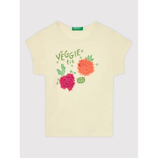 United Colors Of Benetton T-Shirt 3I1XG101W Beżowy Regular Fit ze sklepu MODIVO w kategorii Koszulki niemowlęce - zdjęcie 168389738