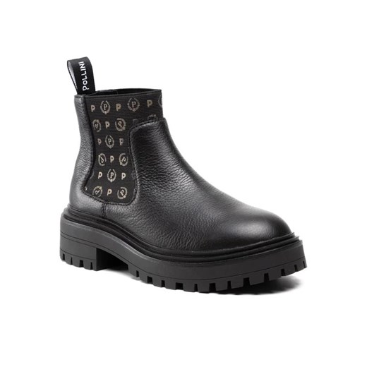 Pollini Sztyblety TA21045G0DQ1F00A Czarny 39 MODIVO promocyjna cena