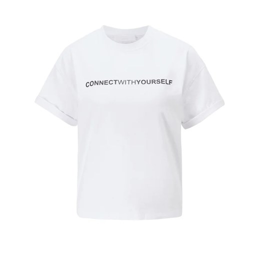 Boss T-Shirt C_EvinaSlogan_Active 50457389 Biały Regular Fit L wyprzedaż MODIVO