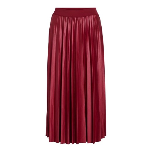 Vila Spódnica plisowana Nitban 14063241 Bordowy Regular Fit Vila XS MODIVO