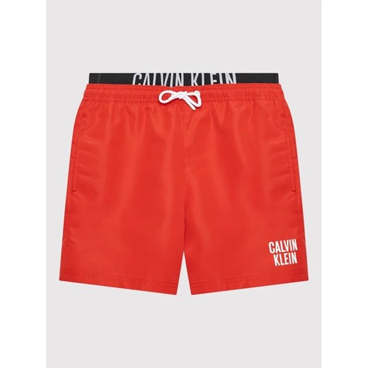 Calvin Klein Swimwear Szorty kąpielowe Intense Power KV0KV00001 Czerwony Regular 10_12Y MODIVO wyprzedaż