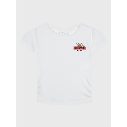 Guess T-Shirt J3RI20 K6YW1 Biały Regular Fit ze sklepu MODIVO w kategorii Bluzki dziewczęce - zdjęcie 168396679
