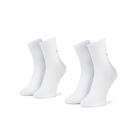 Tommy Hilfiger Zestaw 2 par wysokich skarpet damskich 371221 Biały Tommy Hilfiger 35_38 MODIVO