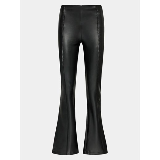 Guess Spodnie z imitacji skóry Nia W3BB18 K8S30 Czarny Regular Fit Guess XL wyprzedaż MODIVO