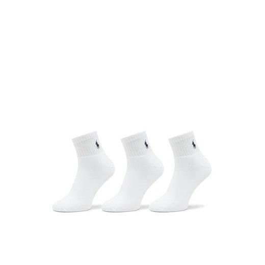 Polo Ralph Lauren Zestaw 3 par wysokich skarpet męskich 449655220003 Biały ze sklepu MODIVO w kategorii Skarpetki męskie - zdjęcie 168399765