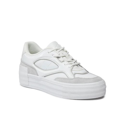 Calvin Klein Jeans Sneakersy Bold Vulc Flatf Lace Mix Mg Lum YW0YW01295 Biały 40 MODIVO
