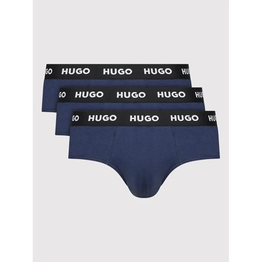 Hugo Komplet 3 par slipów Hipbrief 50469763 Granatowy ze sklepu MODIVO w kategorii Majtki męskie - zdjęcie 168400858