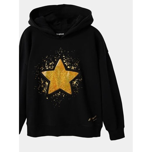 Desigual Bluza 23WGSK02 Czarny Regular Fit Desigual L promocyjna cena MODIVO