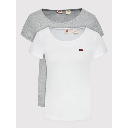 Levi's® Komplet 2 t-shirtów 74856-0011 Szary Regular Fit ze sklepu MODIVO w kategorii Bluzki damskie - zdjęcie 168402445
