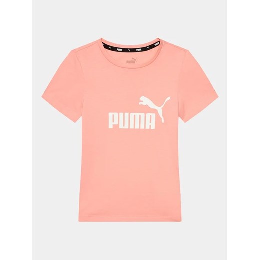 Puma T-Shirt Ess Logo 587029 Pomarańczowy Regular Fit Puma 176 wyprzedaż MODIVO
