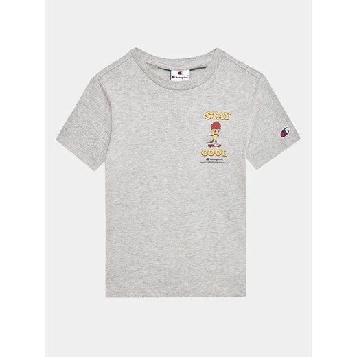 Champion T-Shirt 306375 Szary Regular Fit ze sklepu MODIVO w kategorii T-shirty chłopięce - zdjęcie 168404356