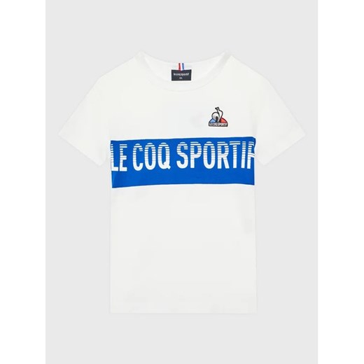 Le Coq Sportif T-Shirt 2310340 Biały Regular Fit ze sklepu MODIVO w kategorii T-shirty chłopięce - zdjęcie 168405649