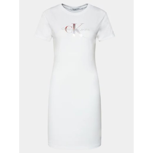 Sukienka Calvin Klein prosta wiosenna mini z krótkim rękawem 