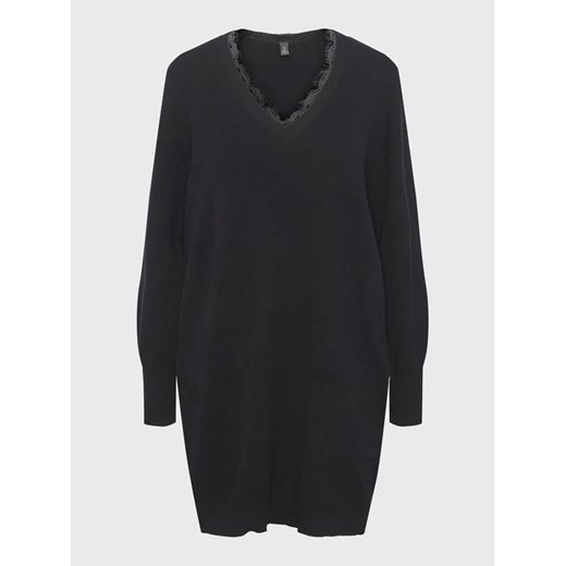 YAS Sukienka dzianinowa Bridie 26027634 Czarny Loose Fit Yas S MODIVO