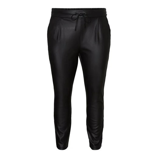 Vero Moda Curve Spodnie z imitacji skóry 10225775 Czarny Regular Fit 46 MODIVO