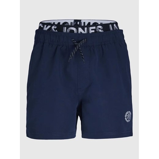 Jack&Jones Junior Szorty kąpielowe 12228535 Granatowy Regular Fit Jack&jones Junior 140 MODIVO
