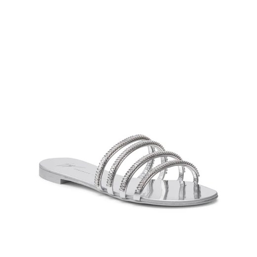 Giuseppe Zanotti Klapki E200003 Srebrny Giuseppe Zanotti 36 MODIVO