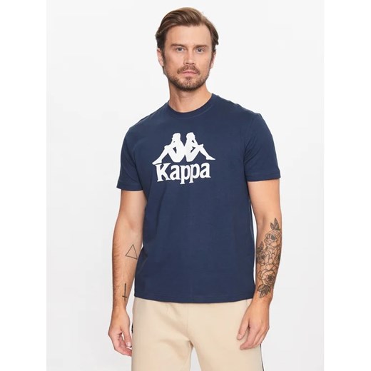 Kappa T-Shirt 303910 Granatowy Regular Fit ze sklepu MODIVO w kategorii T-shirty męskie - zdjęcie 168408346