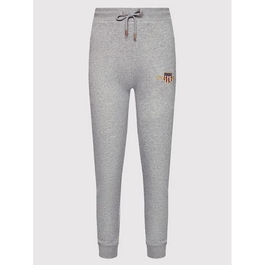 Gant Spodnie dresowe Archive Shield 4204916 Szary Regular Fit Gant L MODIVO