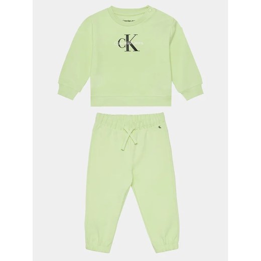 Calvin Klein Jeans Dres Monogram IN0IN00017 Zielony Regular Fit ze sklepu MODIVO w kategorii Dresy dla niemowlaka - zdjęcie 168408787